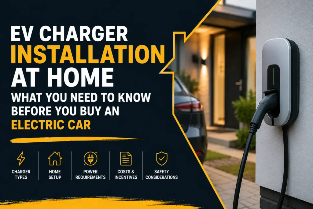 EV Charger Installation at Home — What You Need to Know Before You Buy an Electric Car