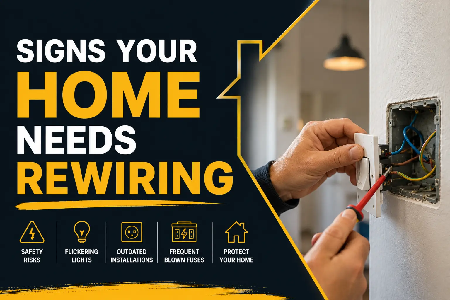 Warning signs that a home needs rewiring -  Portcullis Power Solutions, Cheshire