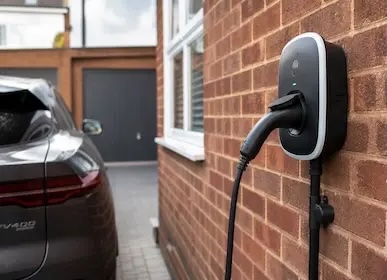 EV charging point installed at a Cheshire property