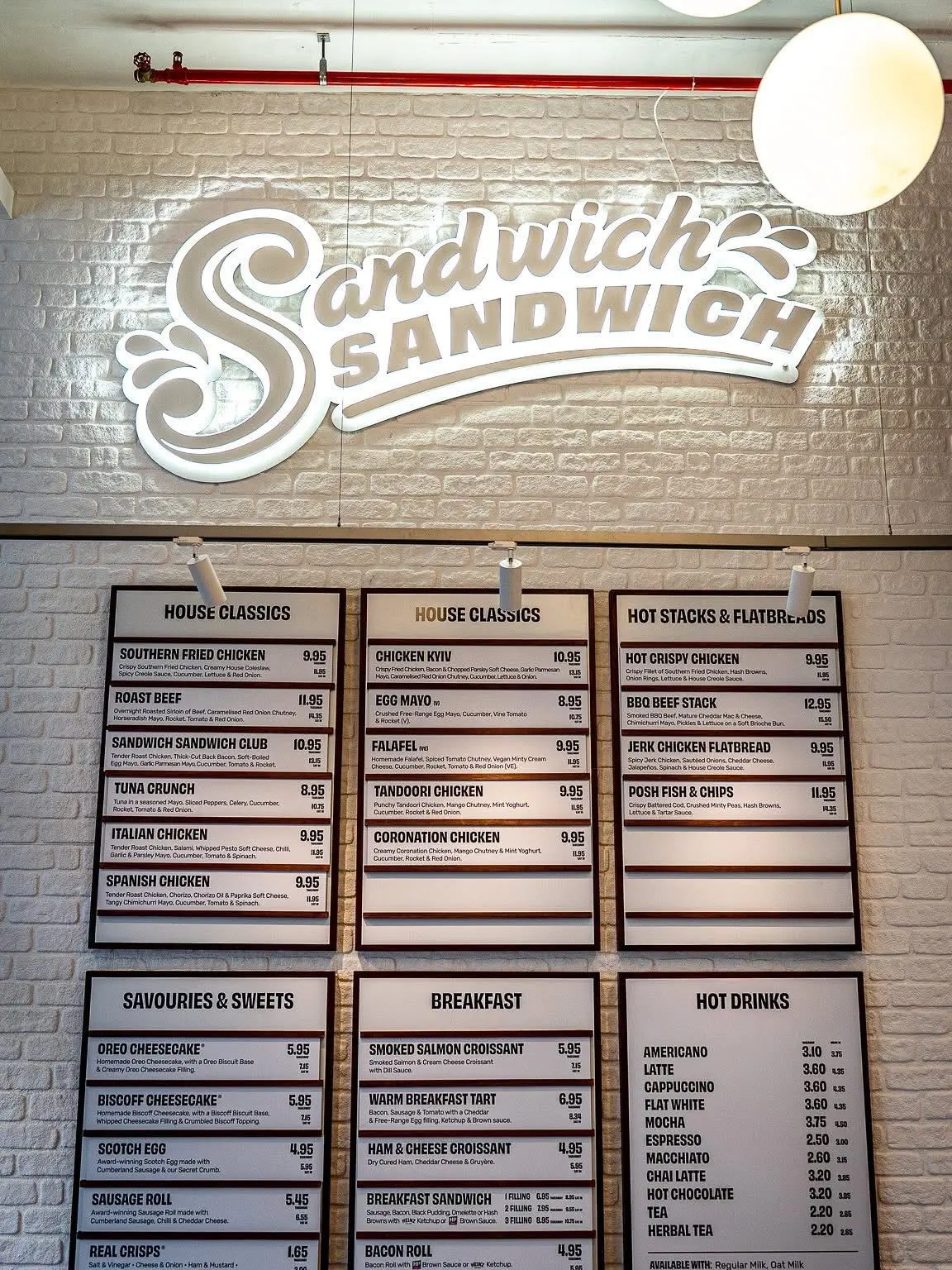 Sandwich Sandwich signage and lighting commercial fit out London