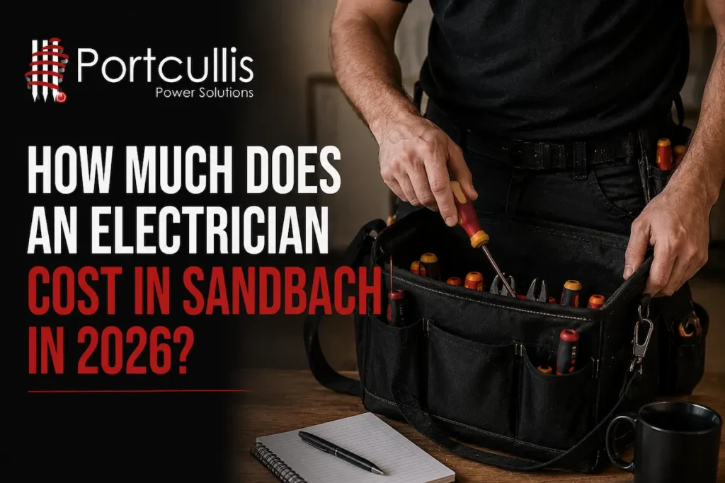 Guide to electrician costs in Sandbach, Cheshire - Portcullis Power Solutions