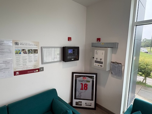 Fire alarm control panel commissioning at PackagingOne warehouse by Portcullis Power Solutions